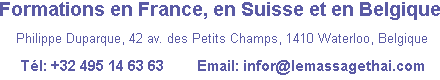 apprendre à masser, formation formation massage, stage en suisse france belgique